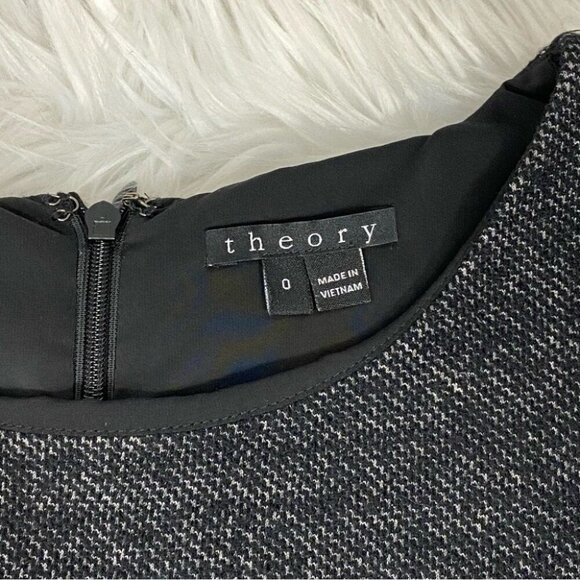 Theory Woman's Black Career Sleeveless Bodycon Designer Mini Dress US 0/C32 - Picture 10 of 13